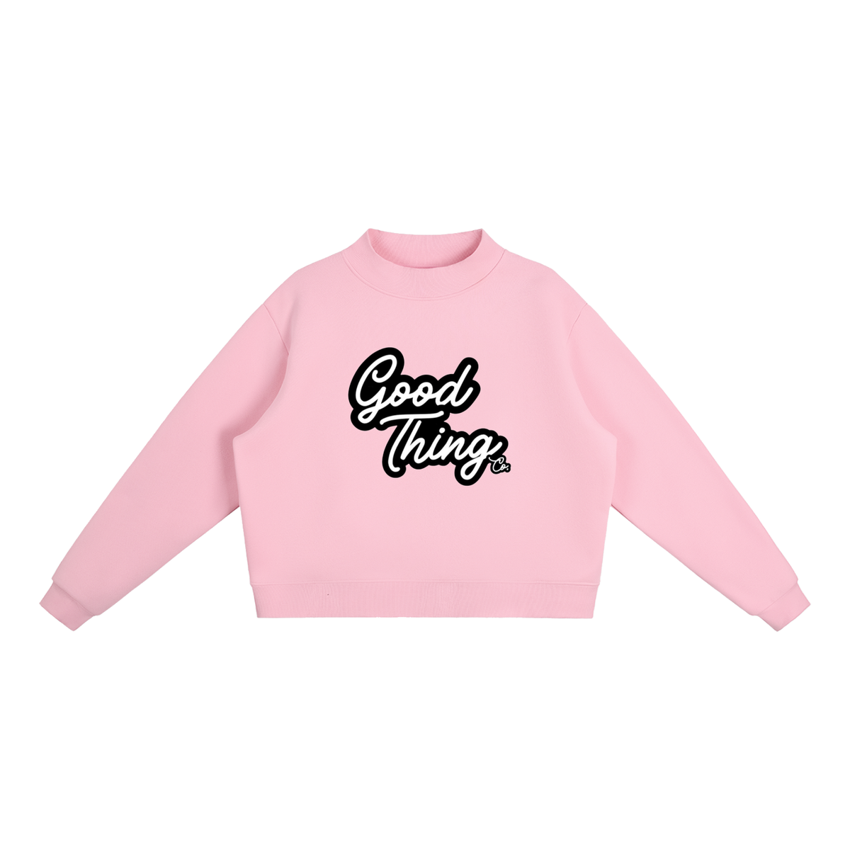 Essential Fleece Mock-Neck Crew Sweatshirt