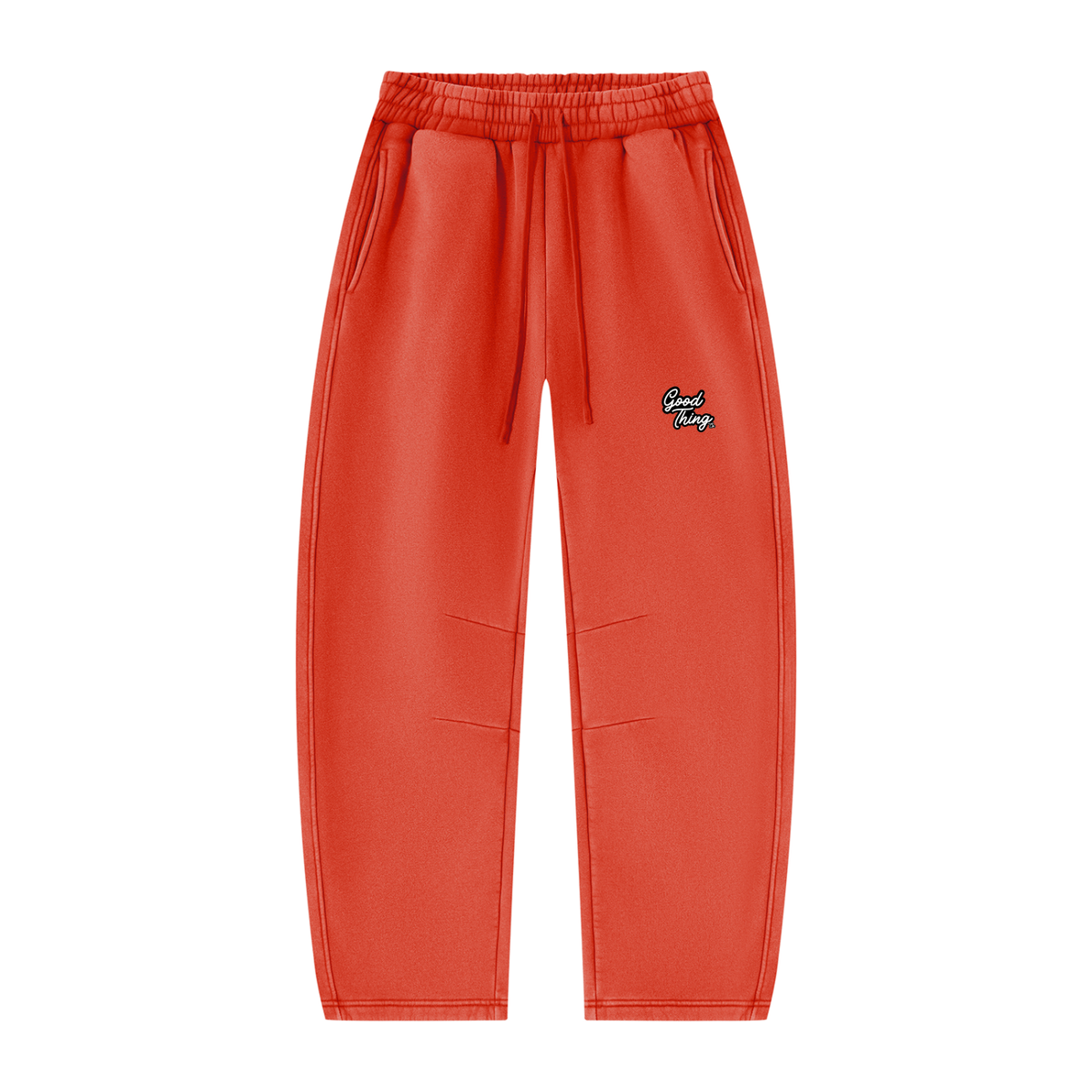 Unisex Vintage Wash Barrel Leg Fleece Sweatpants