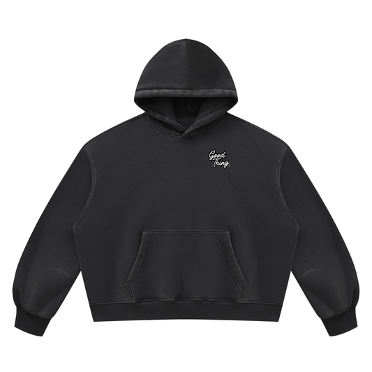 Unisex Vintage Wash Boxy Fleece Hoodie