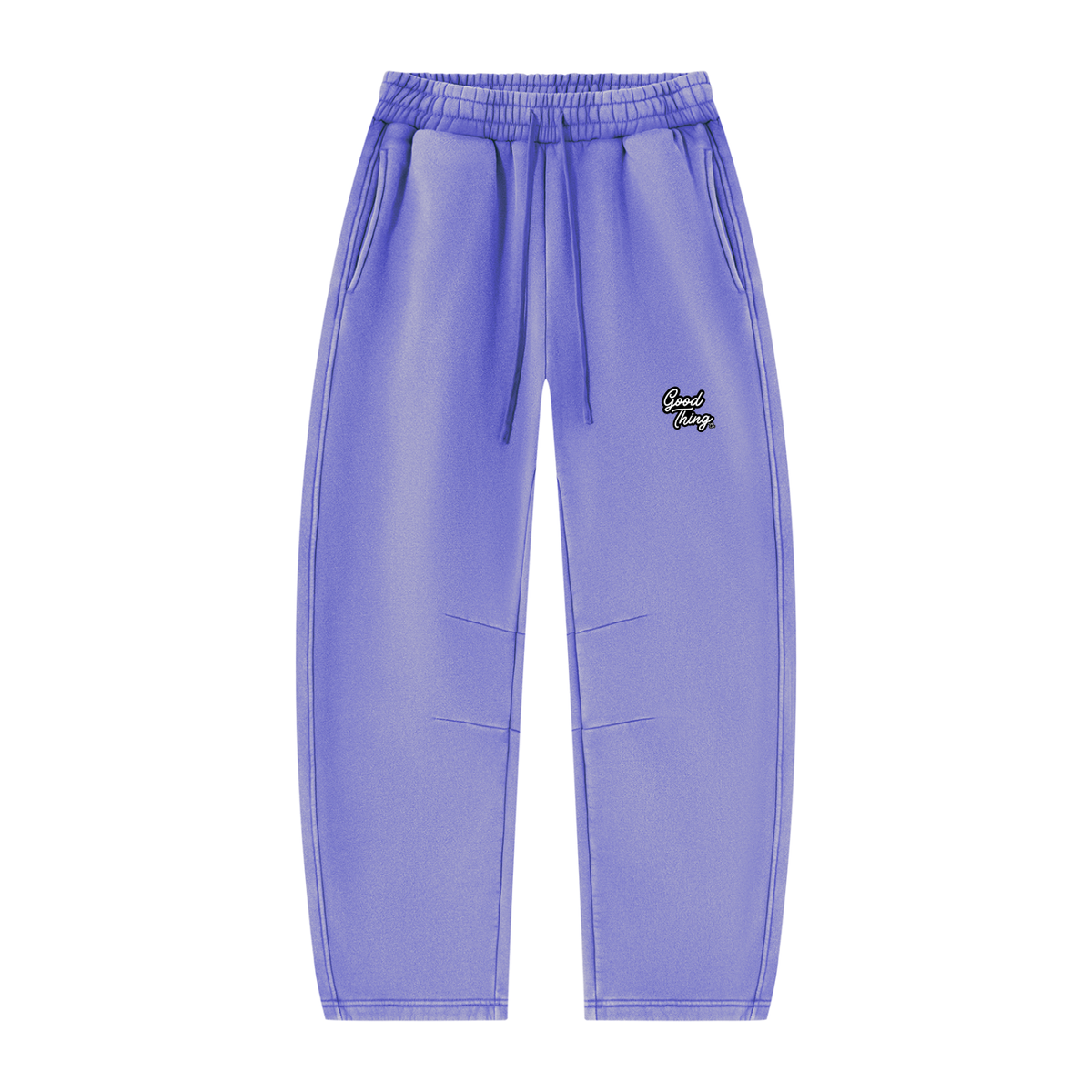 Unisex Vintage Wash Barrel Leg Fleece Sweatpants