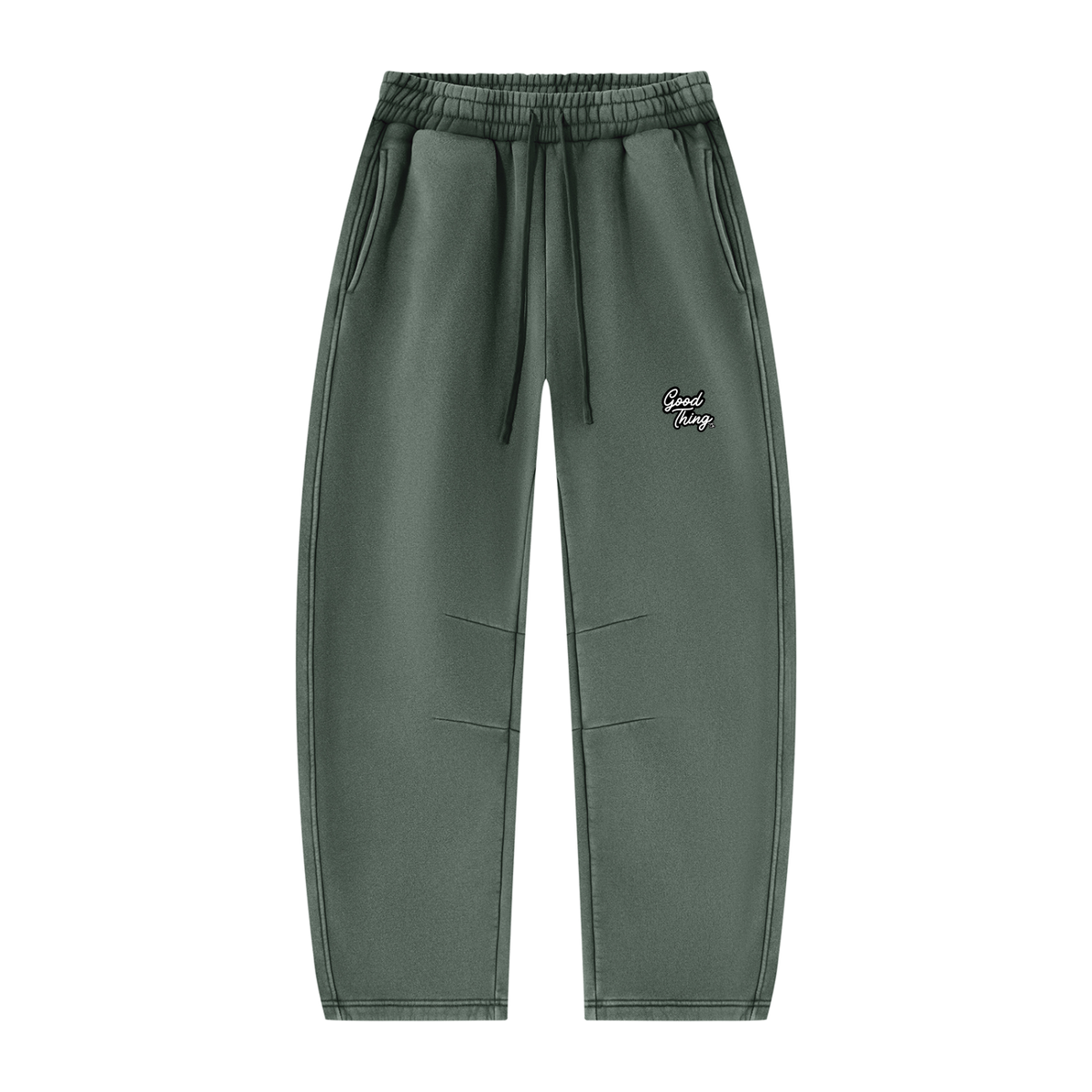 Unisex Vintage Wash Barrel Leg Fleece Sweatpants