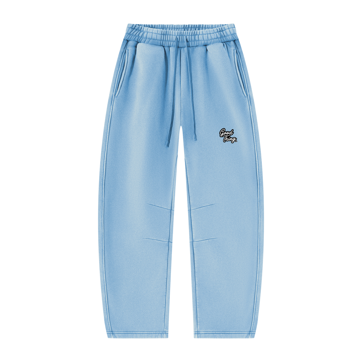 Unisex Vintage Wash Barrel Leg Fleece Sweatpants