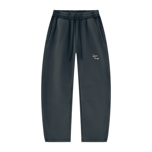 Unisex Vintage Wash Barrel Leg Fleece Sweatpants